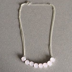 Pink jewel statement necklace